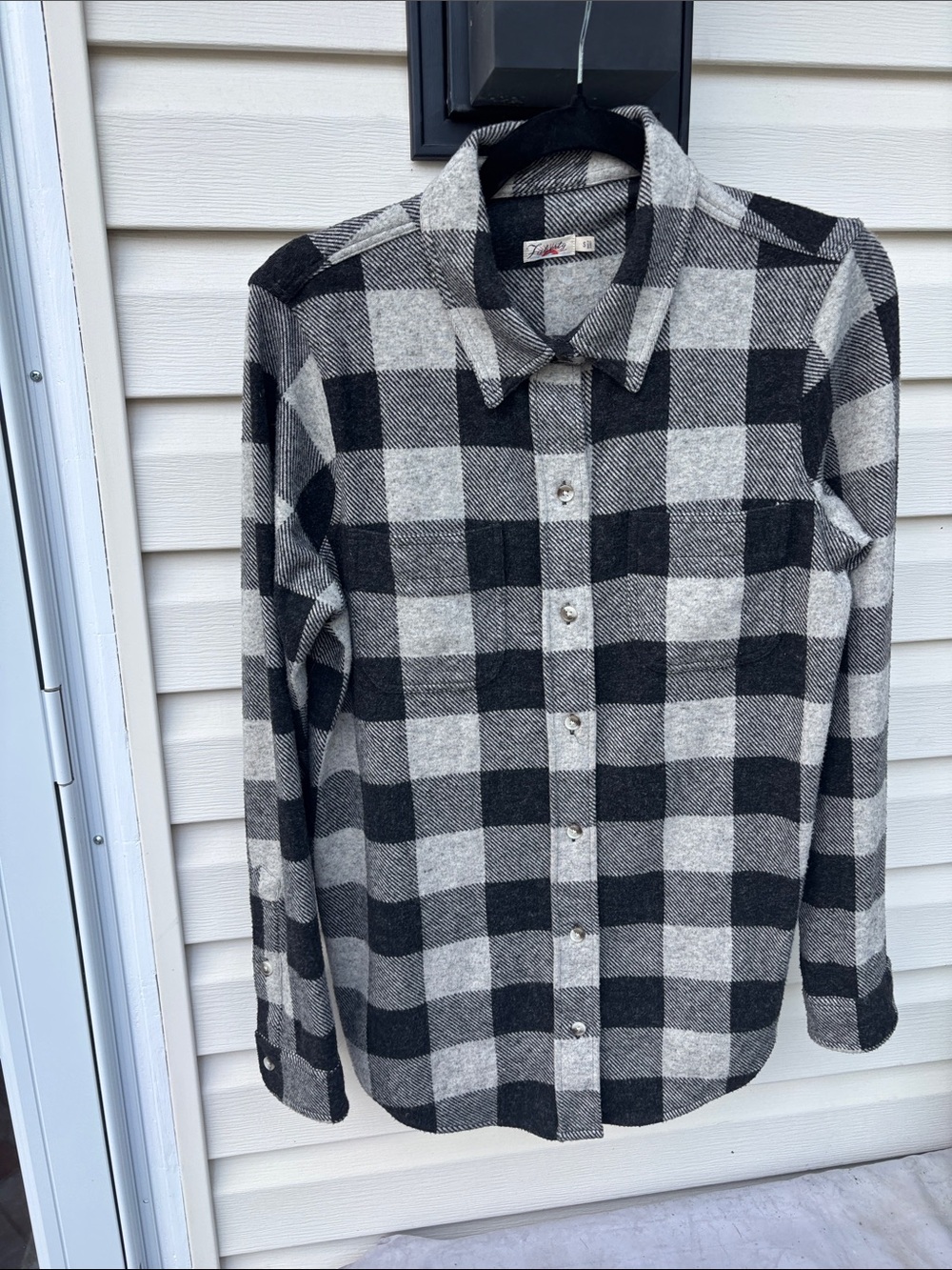 FAHERTY BLACK and Gray Plaid Button-Down Shirt - Men-S